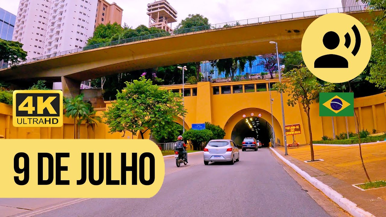 Dirigindo pela Avenida 9 de Julho, uma homenagem à Revolução de 1932 (com narração) #124 ⁴ᵏ⁶⁰
