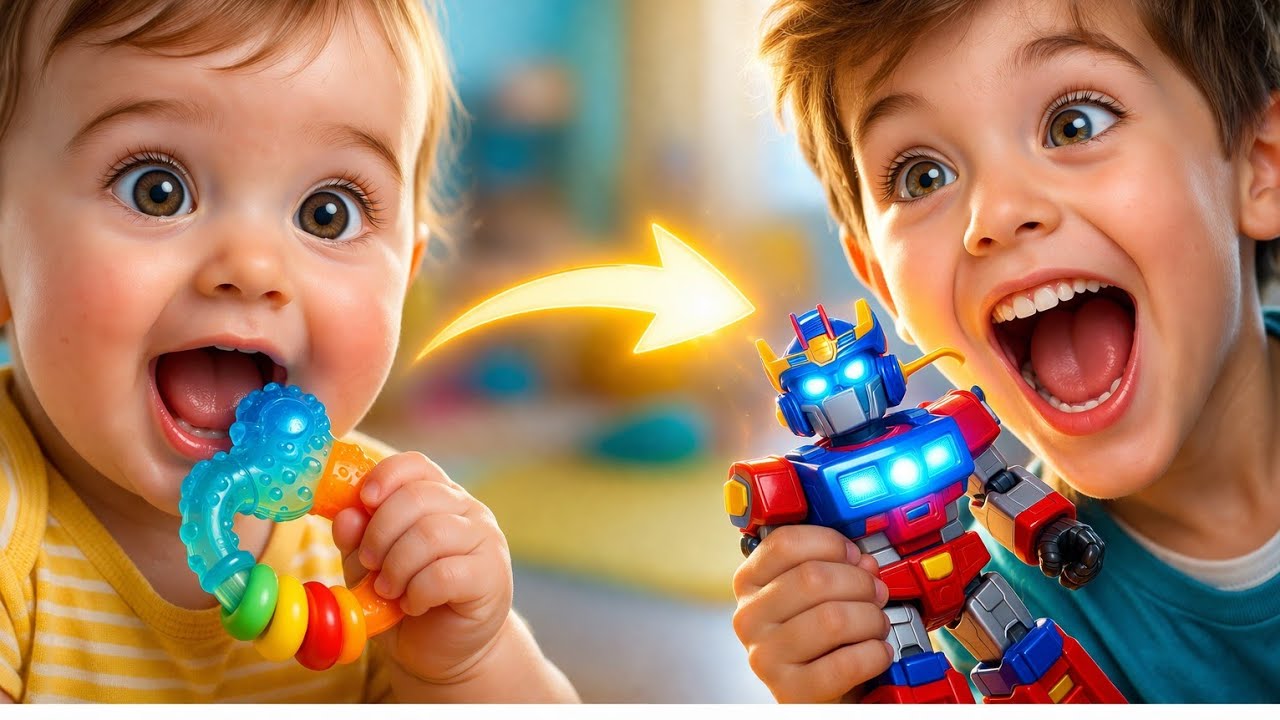 WOW TOYS! 🤖 From Baby Teether to Building Robots | Growing Up Toy Song