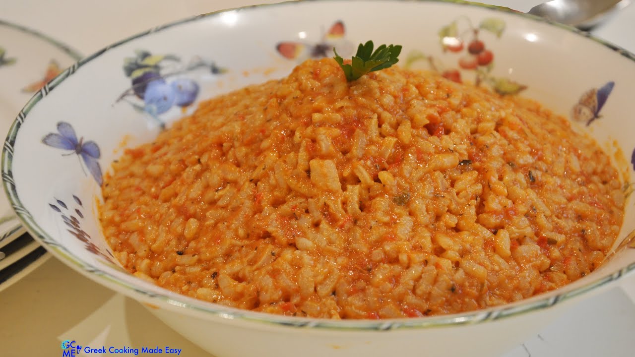 Mount Athos Rice in red sauce - Μοναστηριακό Ρύζι με κόκκινη σάλτσα