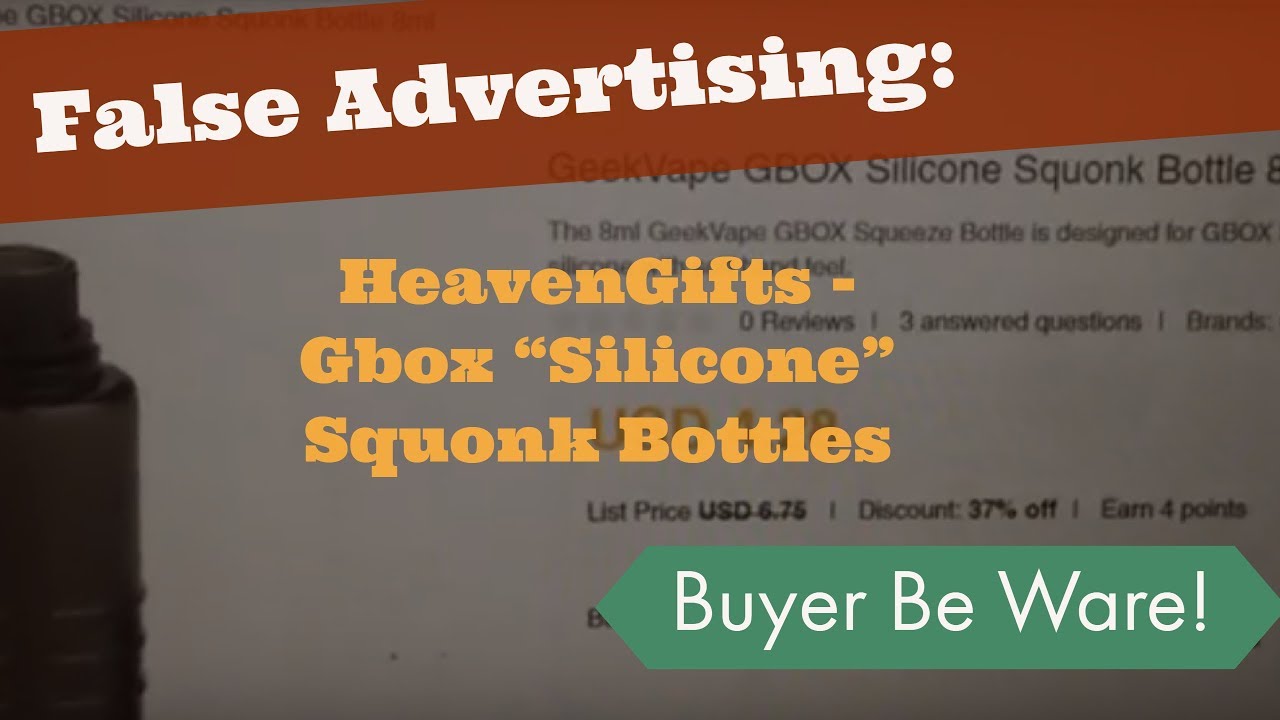 HeavenGifts GBox Squonk Bottle is NOT Silicone
