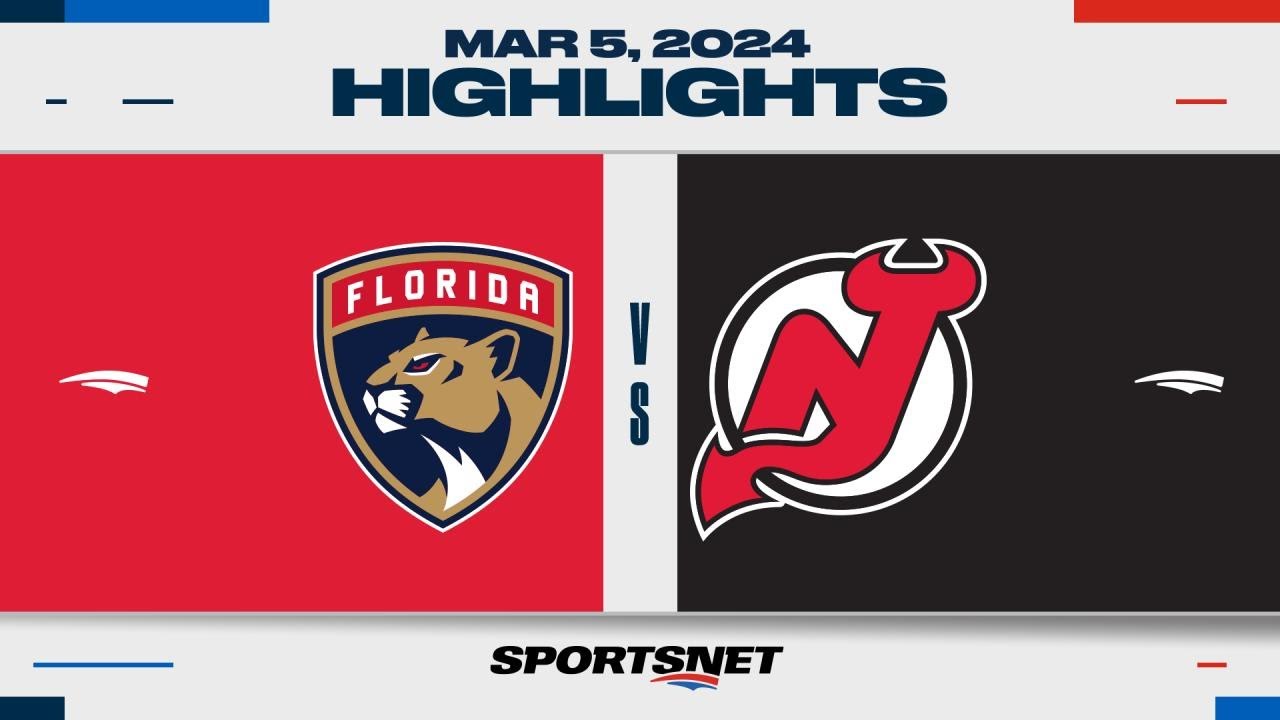 NHL Highlights | Panthers vs. Devils - March 5, 2024