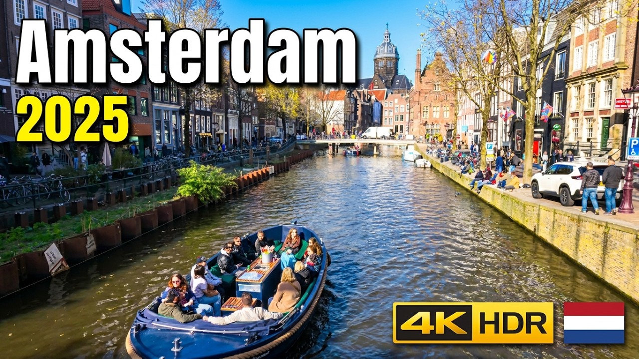 Walking tour in iconic Amsterdam, Netherlands | Amsterdam Netherlands 2025 4K HDR