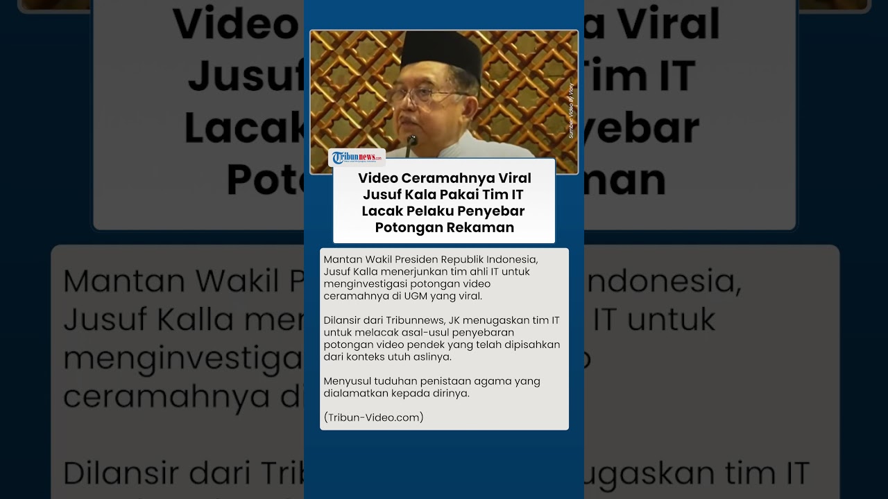 JK Turunkan Tim IT Lacak Penyebar Video Ceramah UGM yang Dipotong, Bantah Tuduhan Penistaan Agama