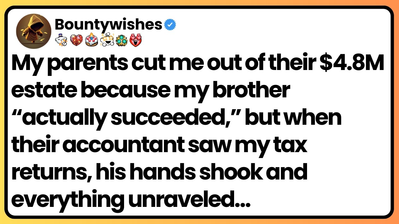 My parents gave my inheritance to my brother. Their accountant saw my tax returns and went pale.
