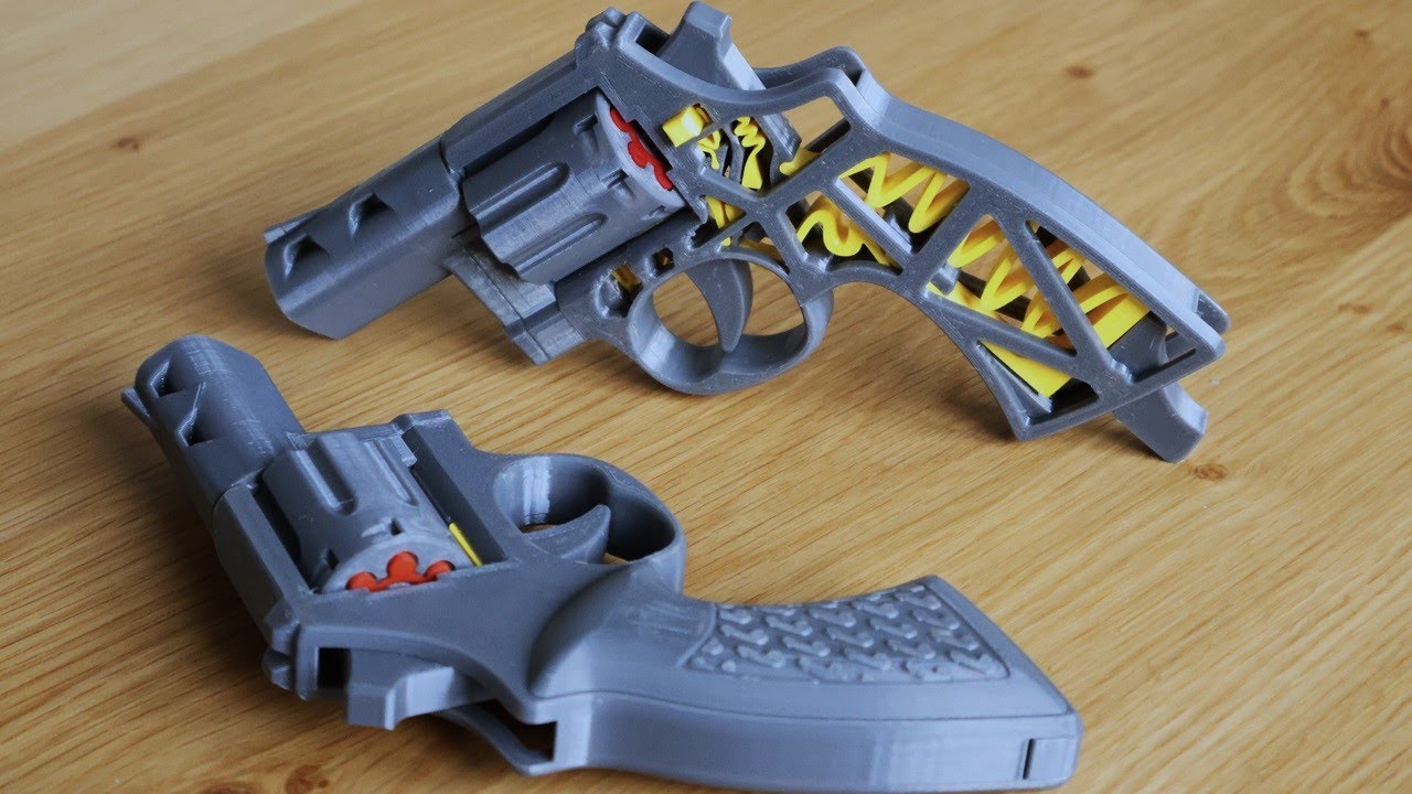 3D Prinded Revolver - Free 3D Model - assembly manual for makerworld