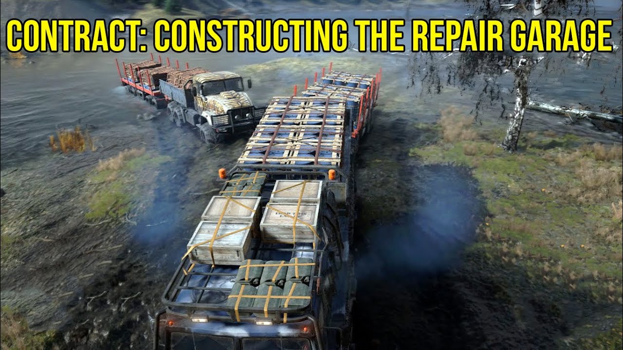 SnowRunner | Constructing a Repair Garage | The Lowlands - Maine, USA