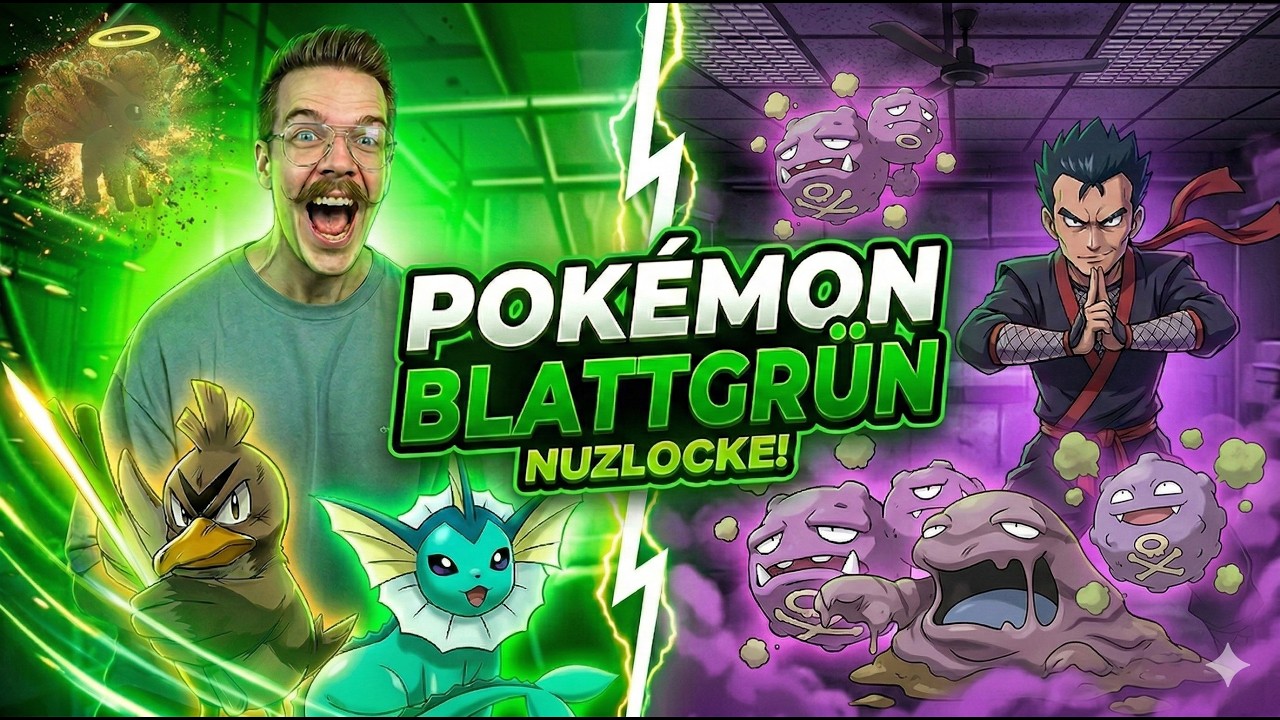 Pokémon Blattgrün Nuzlocke: Tödliche Gift-Arena vs Koga!