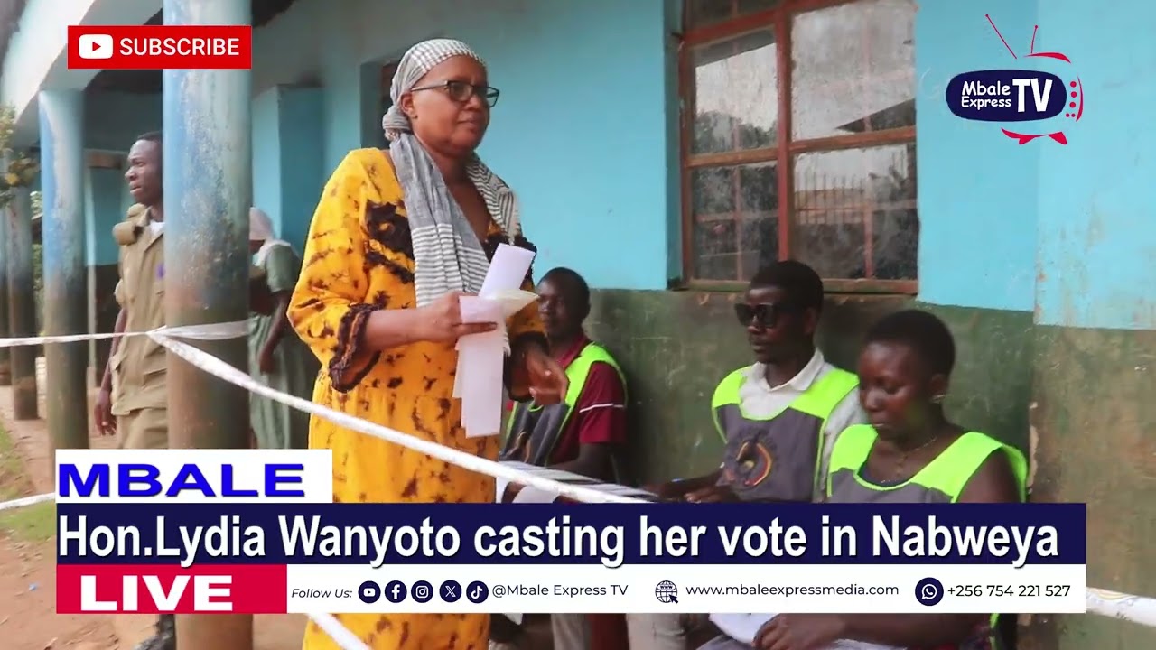 Hon.Lydia Wanyoto casting her vote earlier today in Nabweya Ward 