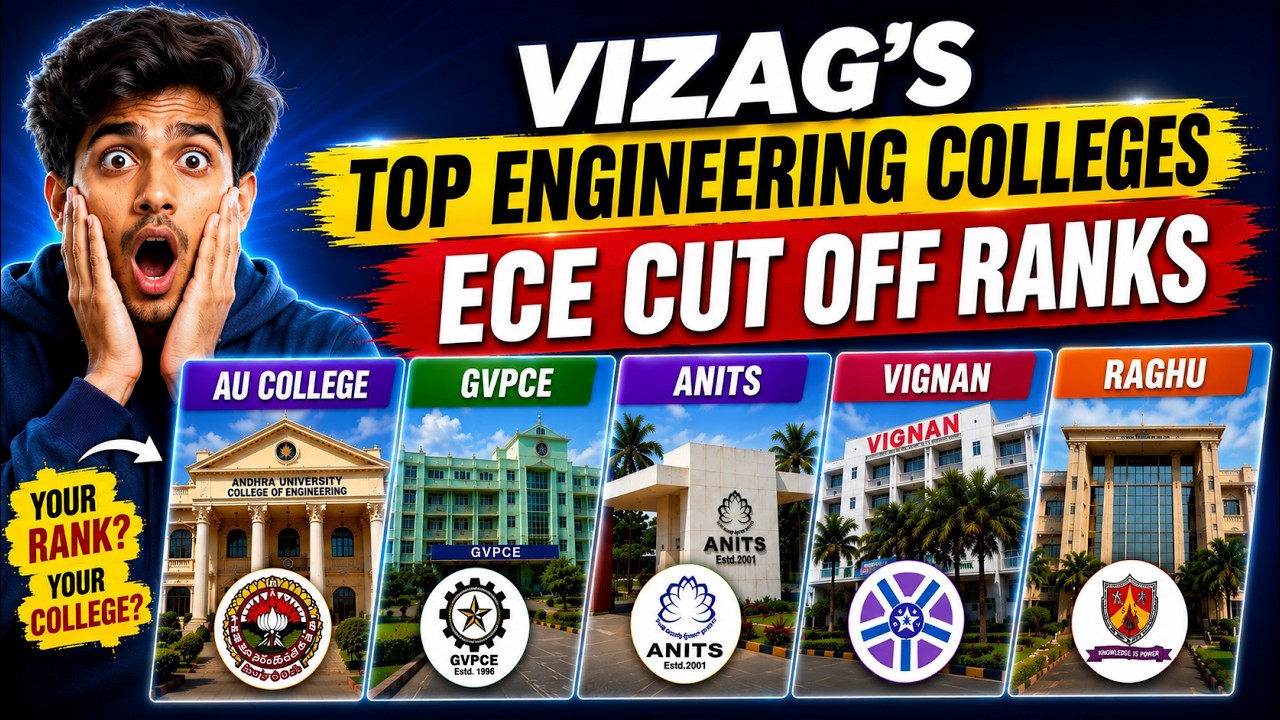 😱 Can You Get AU, GVPCE, ANITS, Vignan or Raghu? | ECE Cut Off Ranks 2025
