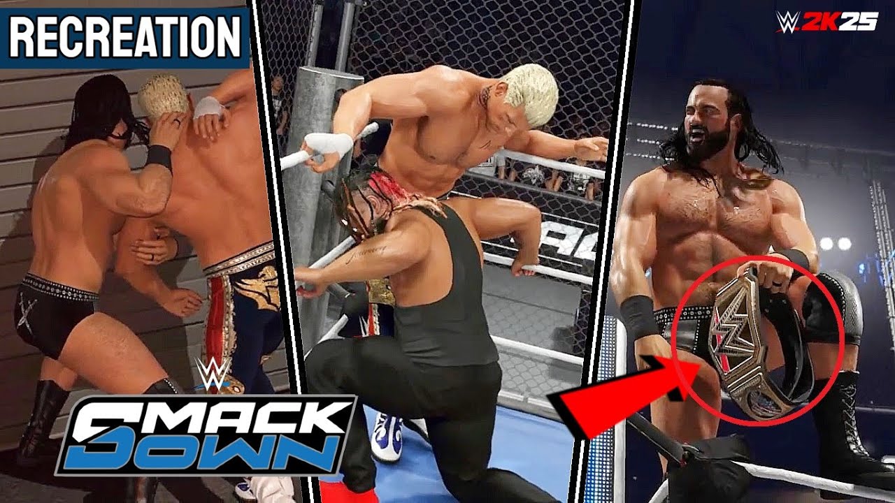 WWE 2K25 SIMULATION: Cody Rhodes vs Drew McIntyre - 3 Stages of Hell match SmackDown 09/01/26