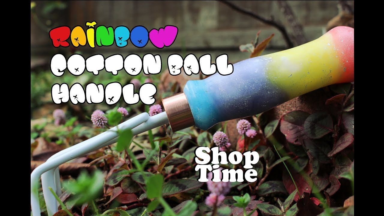 Rainbow Cotton Ball Handle