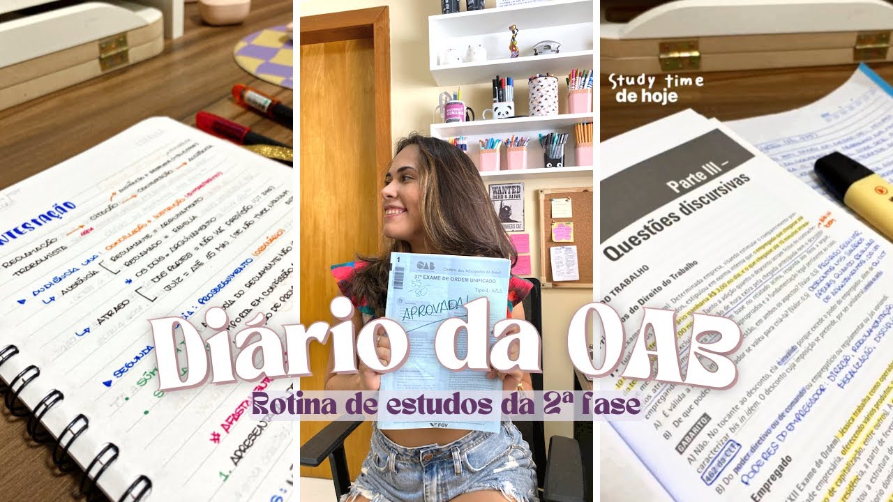 Di&aacute;rio da OAB | APROVADA NA 1&ordf; FASE | iniciando os estudos da 2&ordf; fase 🤓🎯