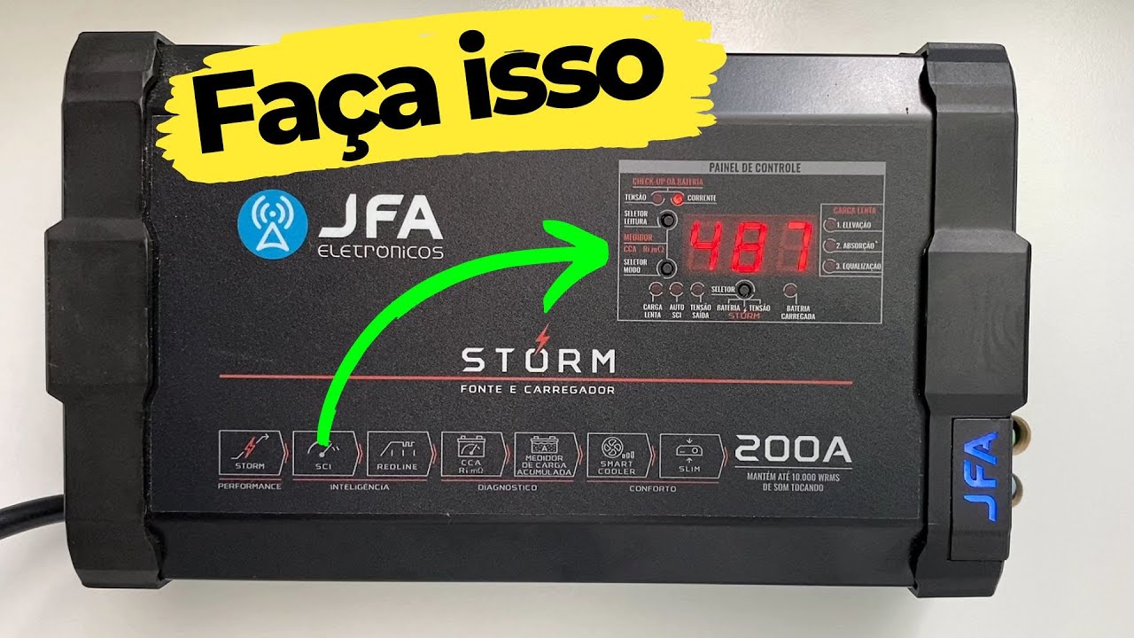 💵Qual Fonte Automotiva comprar JFA STORM como operar suas FUNÇÕES modo de carregar, medidor CCA, SPL