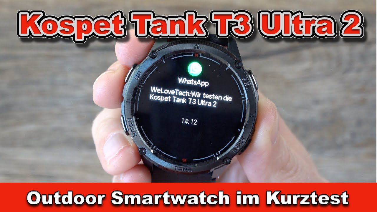 KOSPET TANK T3 Ultra 2 | Die Android / iOS - Smartwatch aus Edelstahl mit GPS + starker Akkulaufzeit
