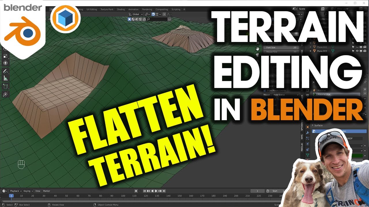 Моделирование рельефа в Blender &mdash; как выровнять рельеф!