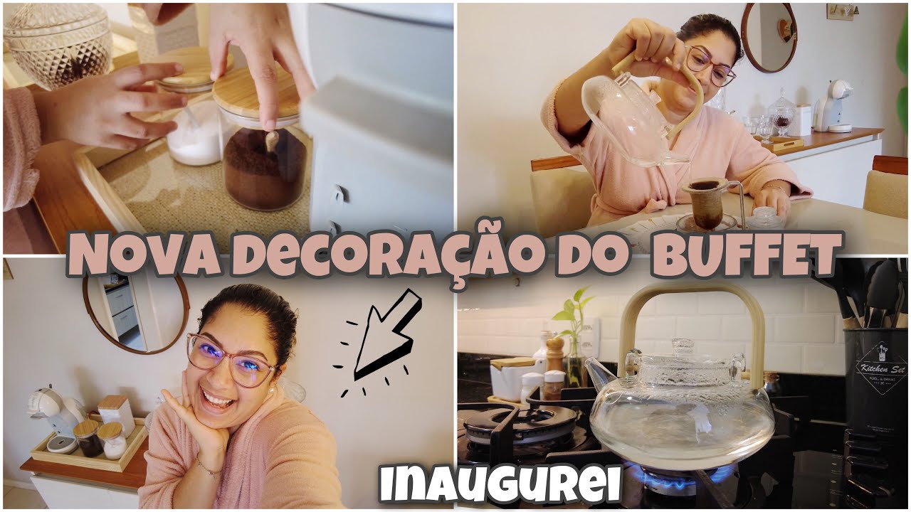 REDECOREI O CANTINHO DO CAFÉ 🤎 USEI A CHALEIRA DE VIDRO NO FOGO 🔥 Dani Brito
