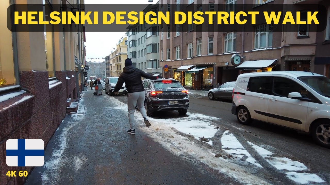 Winter Walk In Finland: Korkeavuorenkatu In Helsinki (Jan 2022)