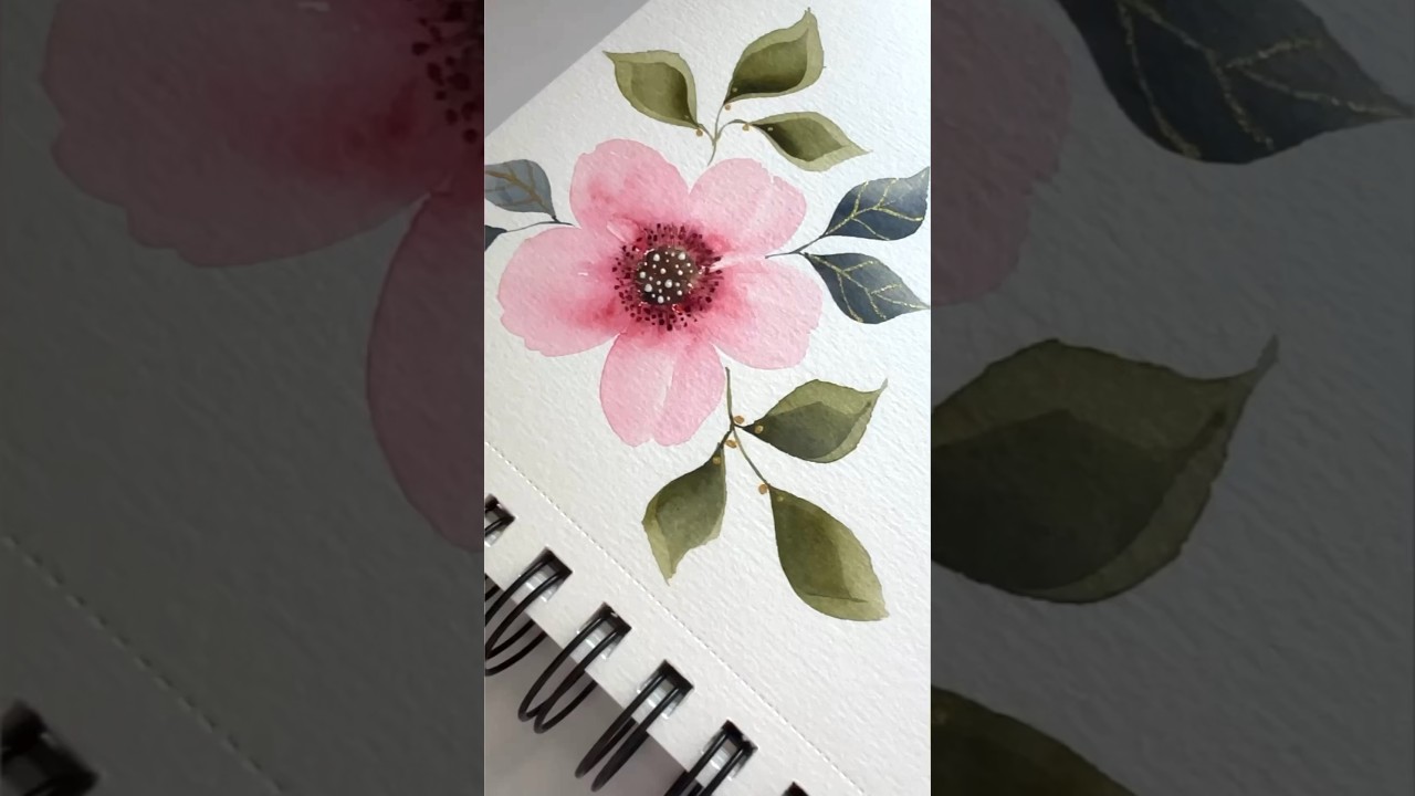 Round and oval petal brush flower #short #shortfeed #youtubeshort #learntopaint #tutorial  #art