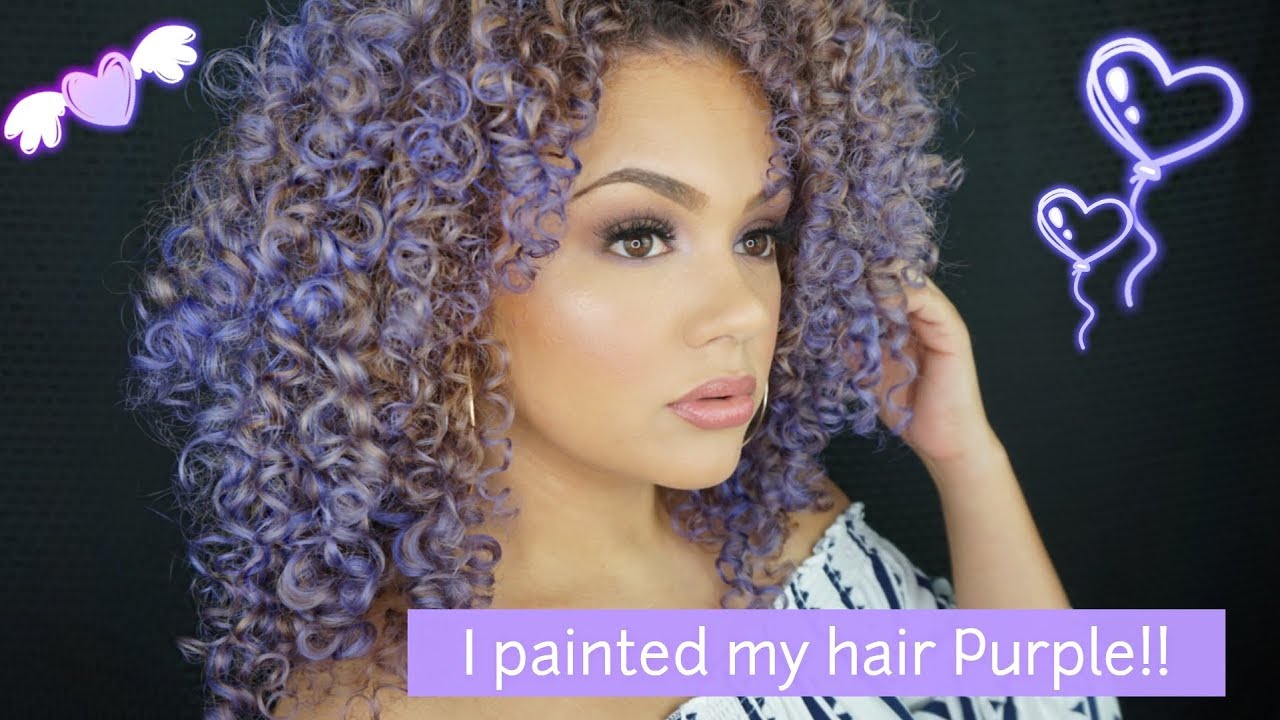 DIY PURPLE CURLS AT HOME!