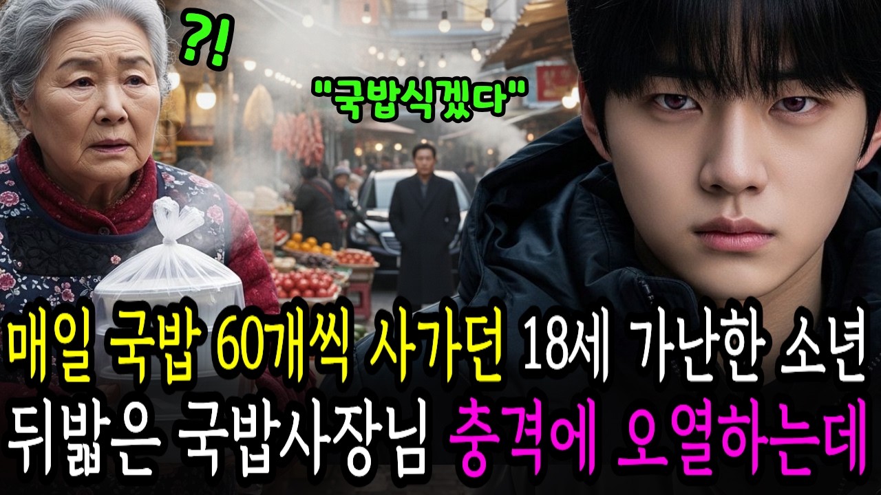 매일 새벽 국밥 60개씩 사가는 18세 가난한 소년, 수상해서 뒤를 밟은 할머니가 목격한 충격적인 장면에 오열한 이유ㅣ노후사연ㅣ시니어사연ㅣ라디오사연ㅣ오디오북ㅣ감동사연