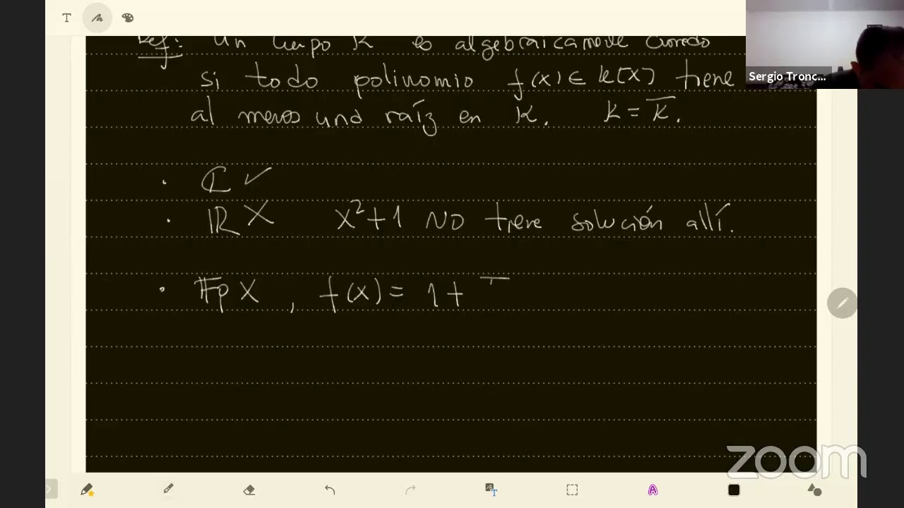 Dr. Sergio Troncoso Ph. D. - Curso de Geometría Algebraica / Sesión 2