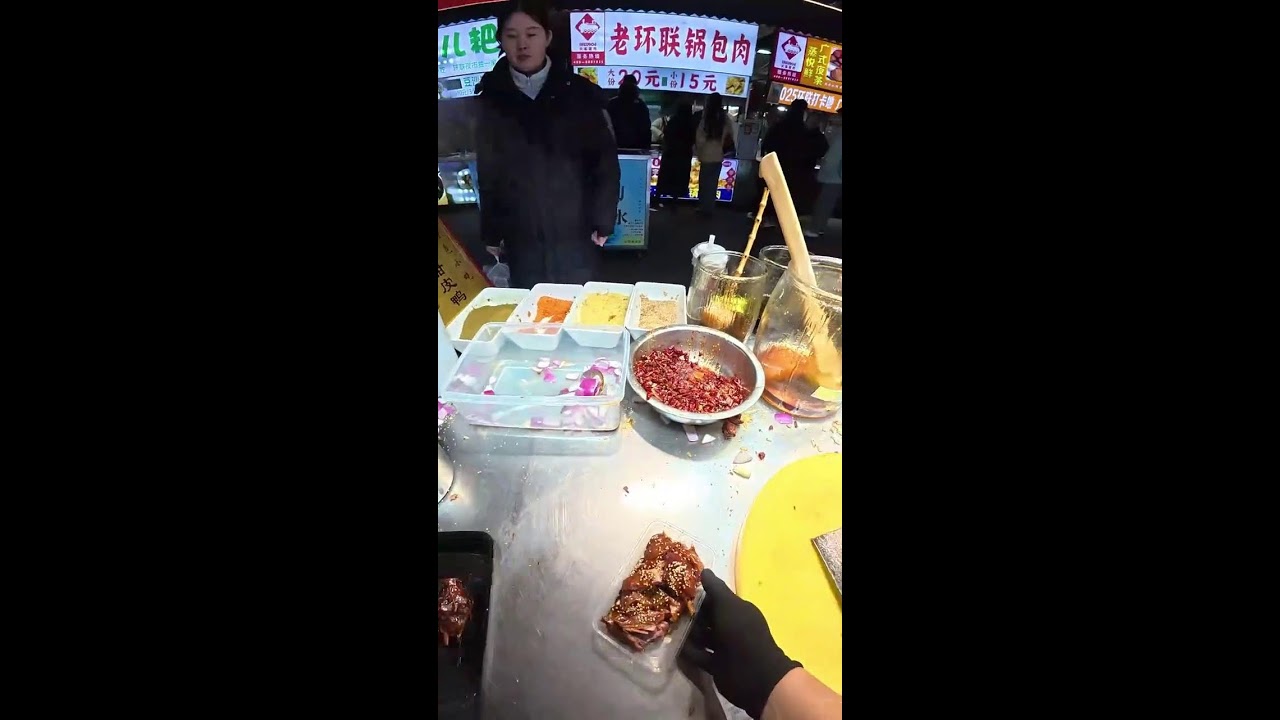 Street Food POV | Real-Time Glazed Duck Chopping & Plating | Ambient Sounds