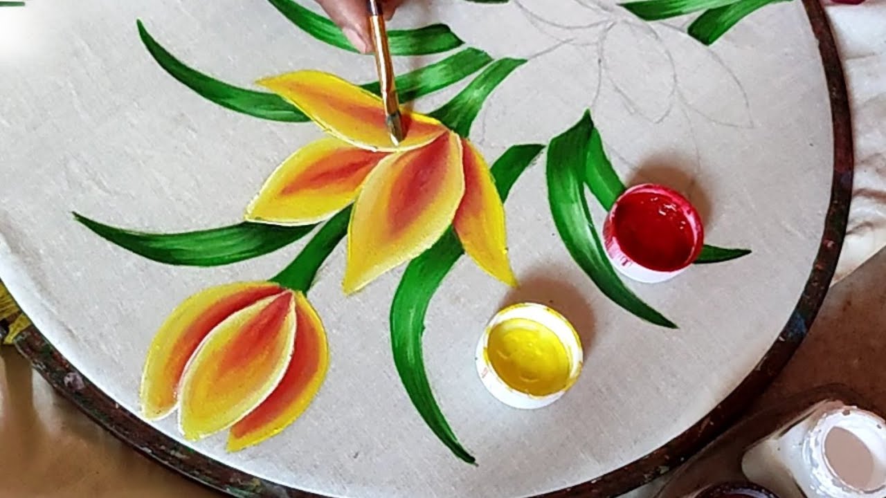 How to make very easy painting pillow cover and bed sheet design.