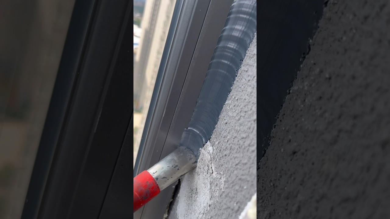 Sealing Window Gaps with Silicone Caulk &ndash; Outdoor Perfection | So Satisfying!