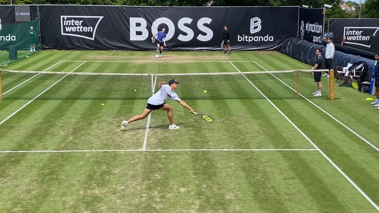 Ben Shelton Volley practice with Alexander Bublik
