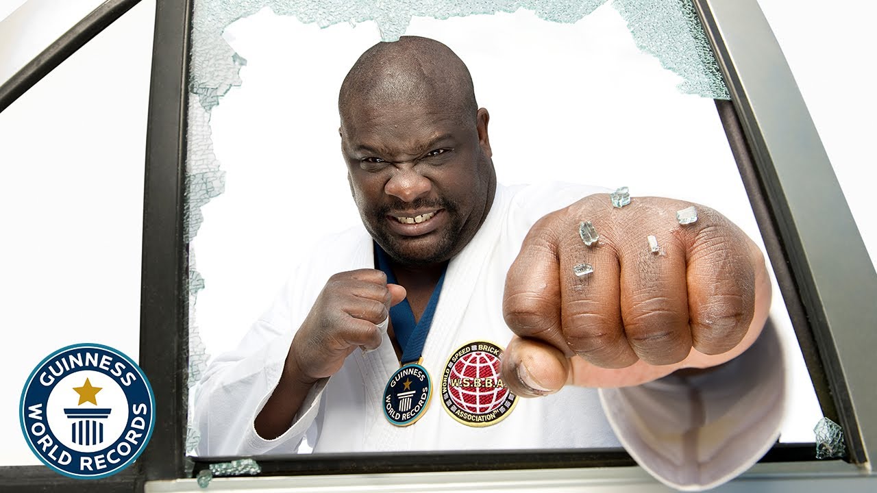 Most Car Windows Smashed in One Minute - Guinness World Records