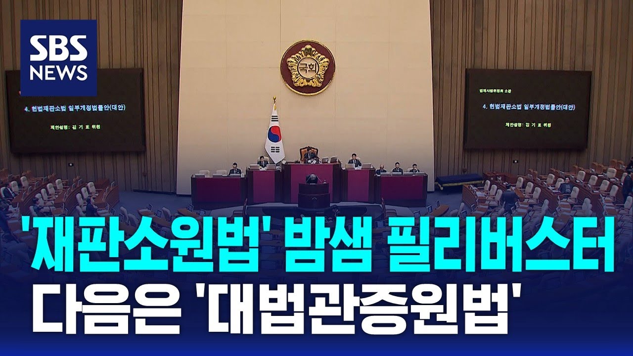 '재판소원법' 밤샘 필리버스터…다음은 '대법관증원법' / SBS