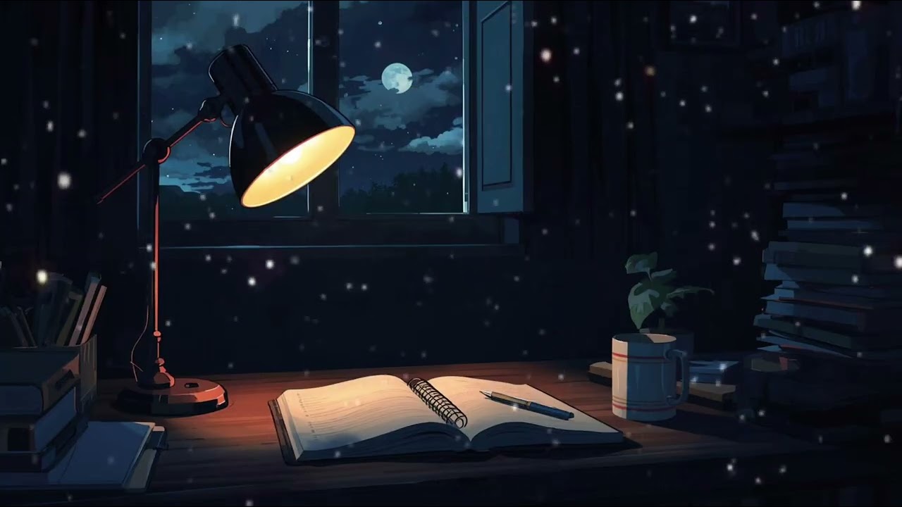 【3時間】深夜の書斎BGM｜静かな夜に集中できる音楽Midnight Study Room 🌙 Calm Lofi Music for Deep Focus and Working (3 Hours)
