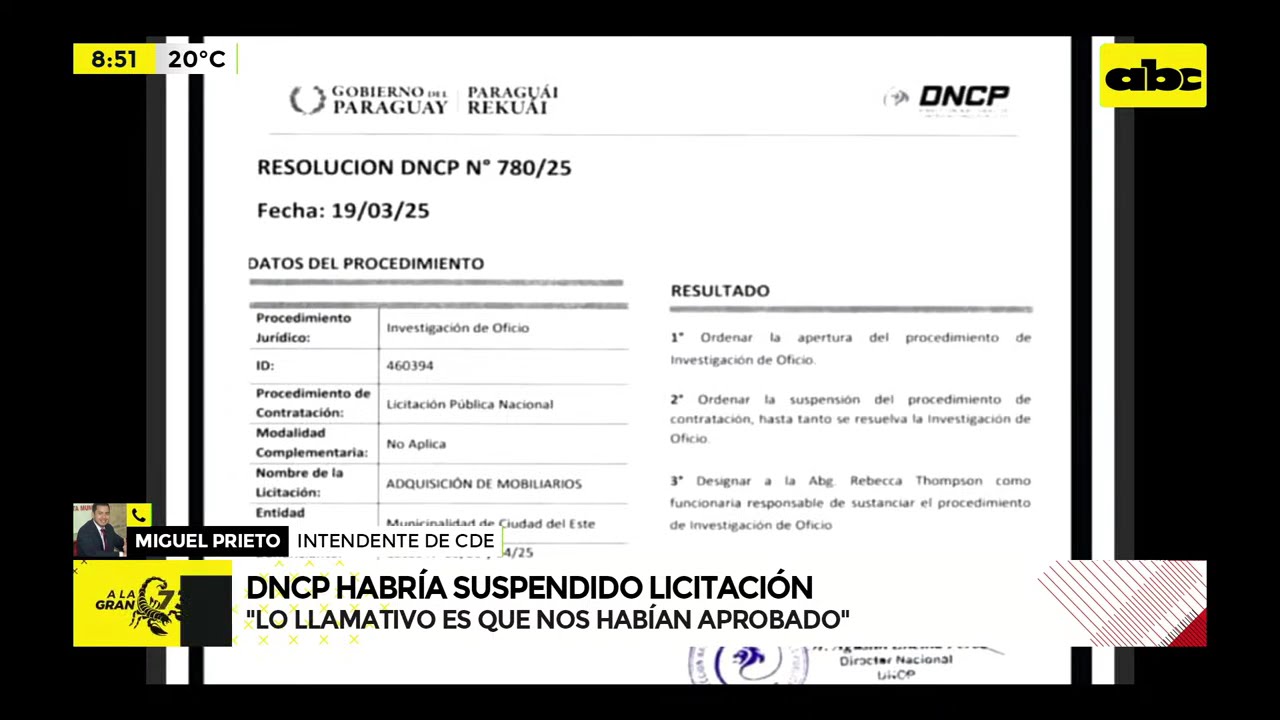 Contrataciones traba compra de pupitres más baratos en Ciudad del Este