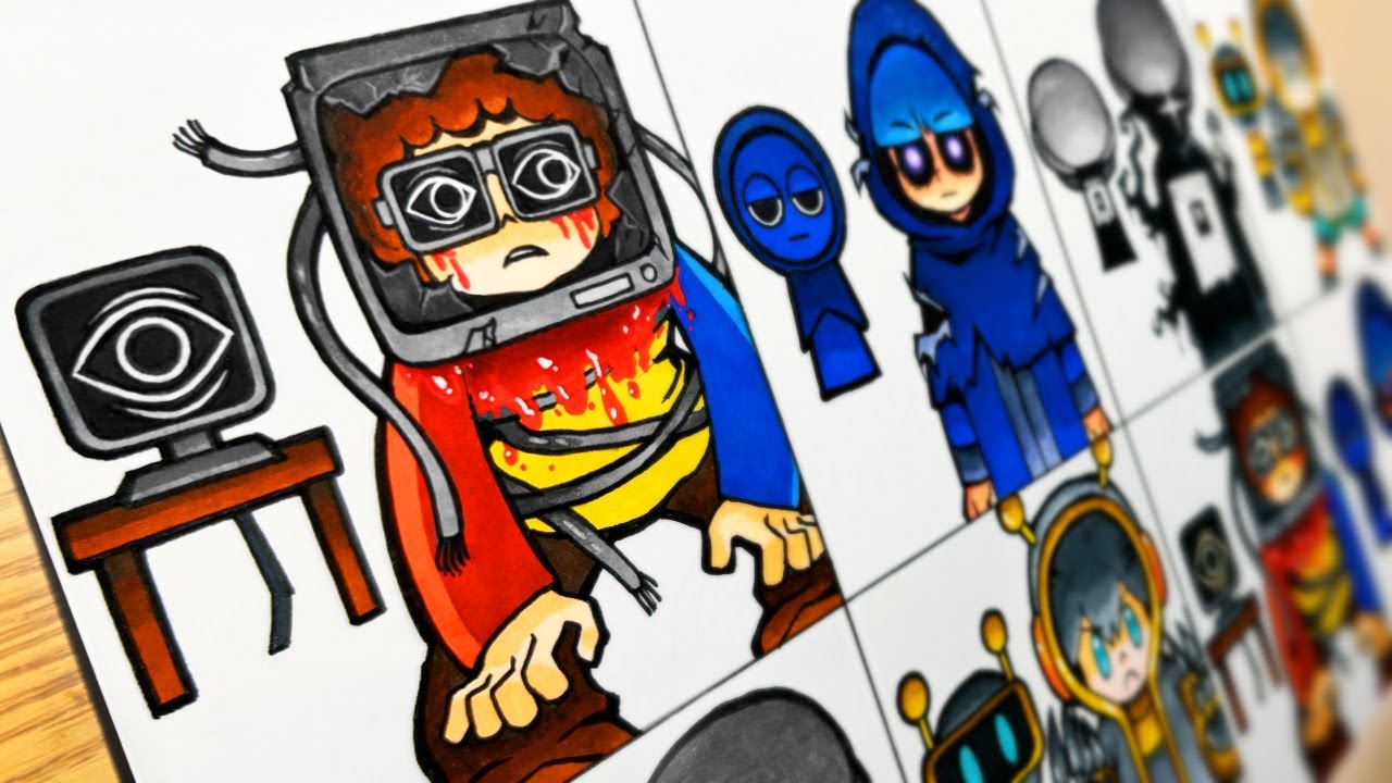 Drawing Sprunki but Human : Horror Sprunki Incredibox- Phase 2/ Sprunki Mix [Real Life] #05