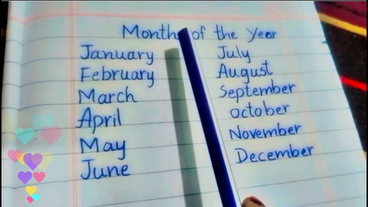 Months of the year #kidslearning #monthoftheyear #englishlearning 