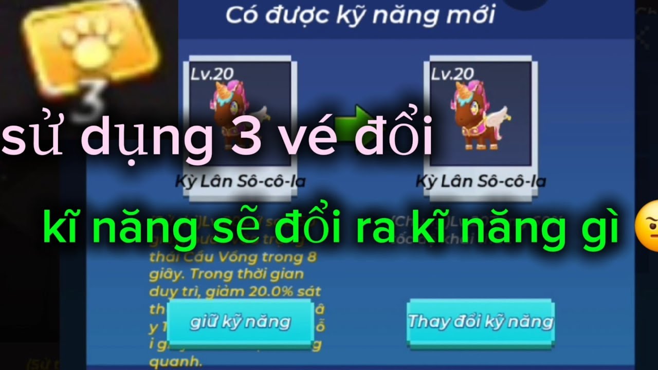 Sử dụng 3 vé đổi kĩ năng sẽ ra gì 👽🤨🤓😆😀🙃💀