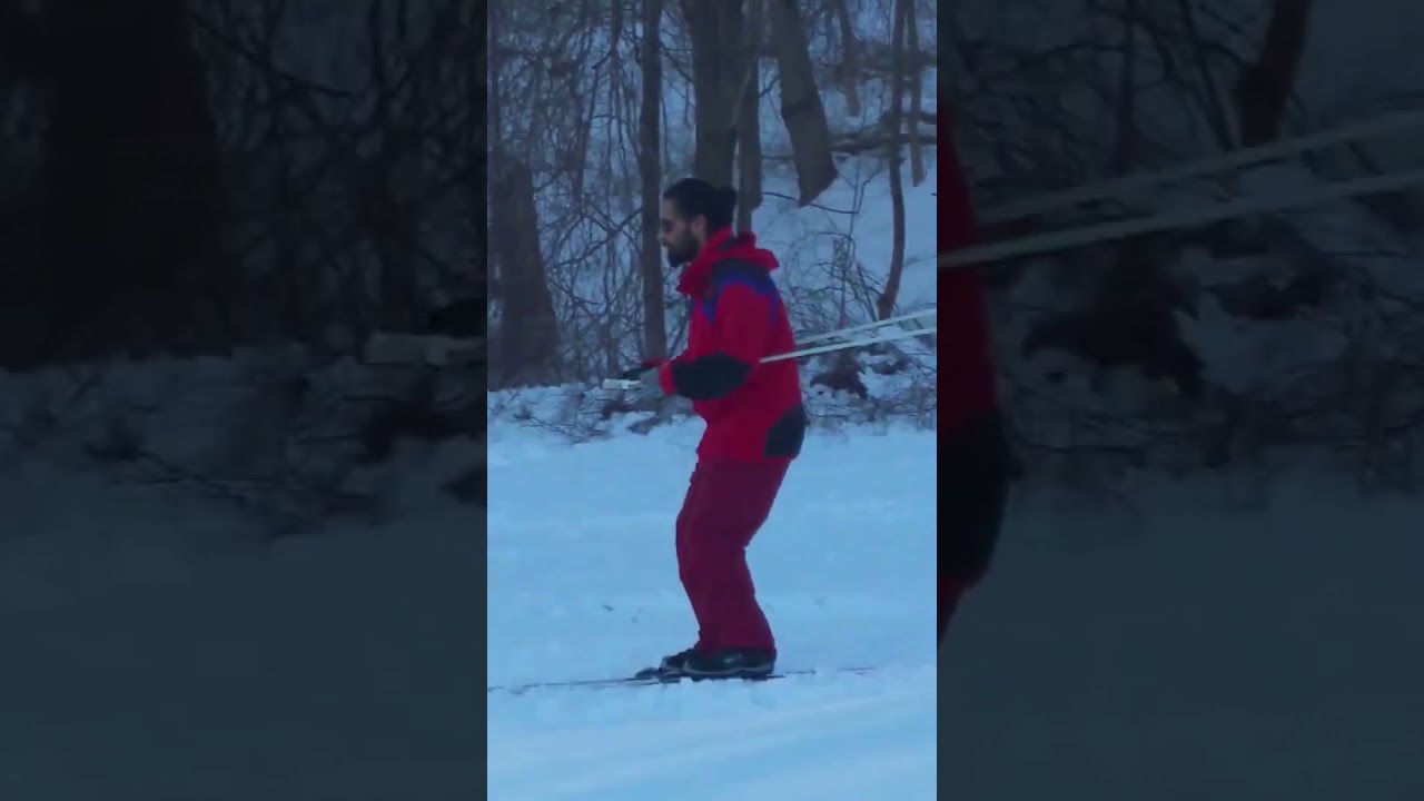 This is how you fall when you are learning Cross country skiing 😜