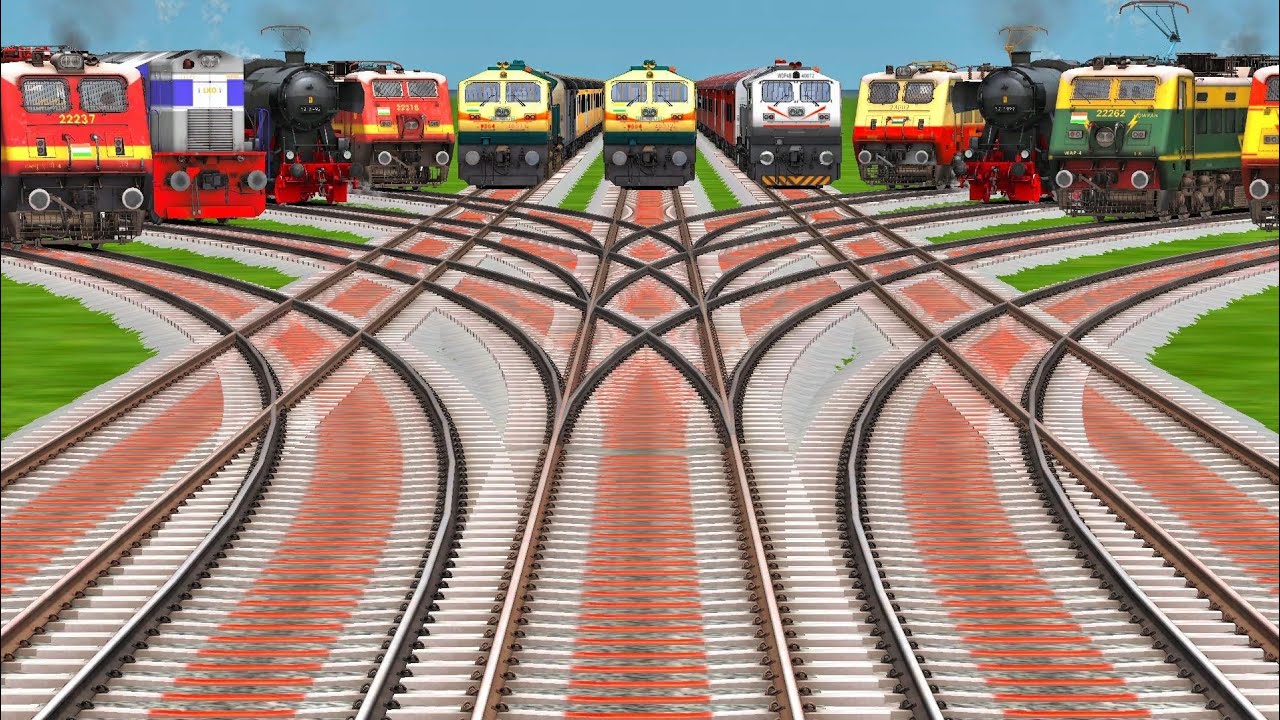 ⚡ Train Crossing on Risky Diamond Track | Trains Simulator Classic Gameplay