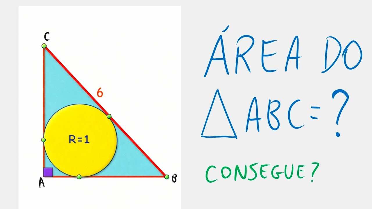 Você é capaz de calcular a área do triângulo? É simples, mas não óbvio. Encara o desafio matemático?