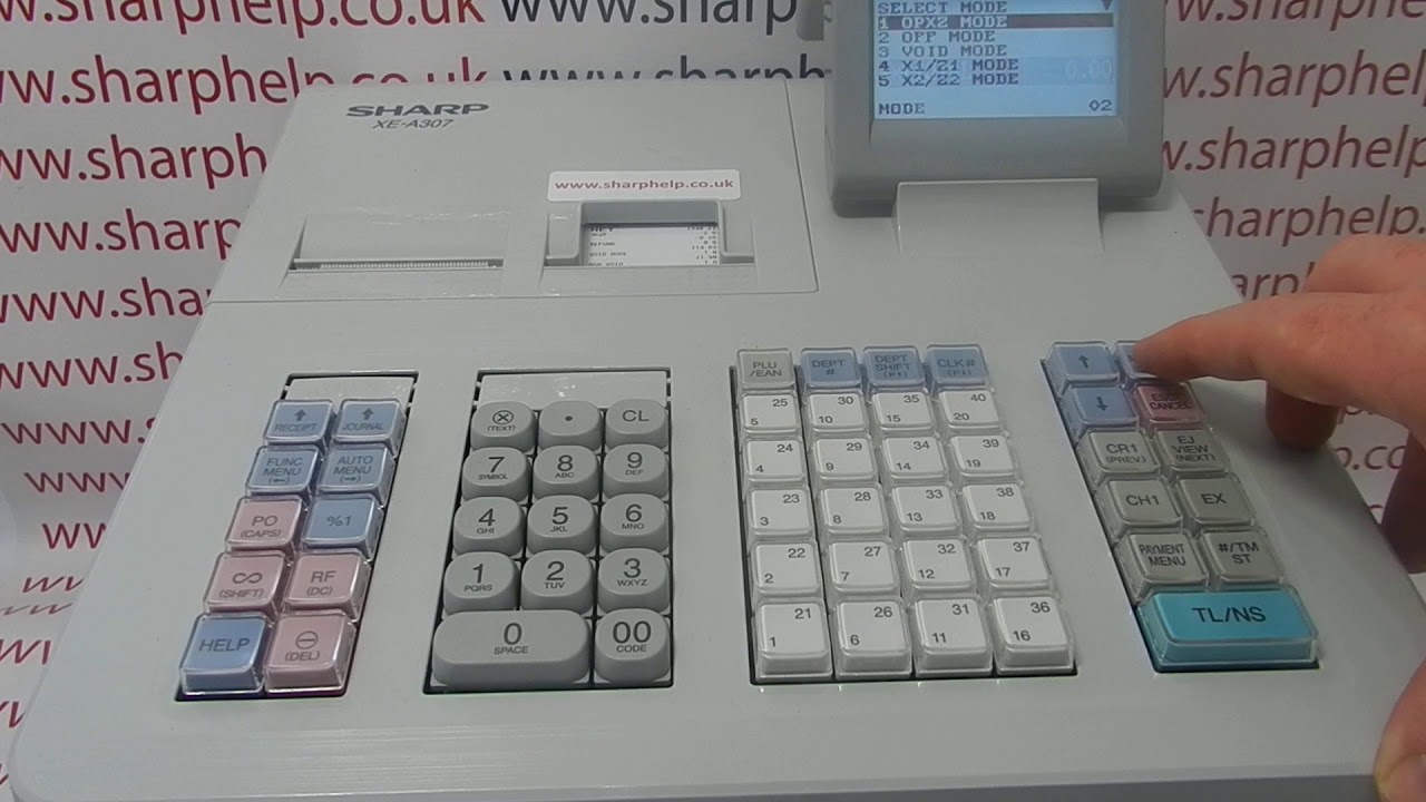 Non Reset Clerk Error Message Sharp XE-A307 / XEA407 / XE-A507