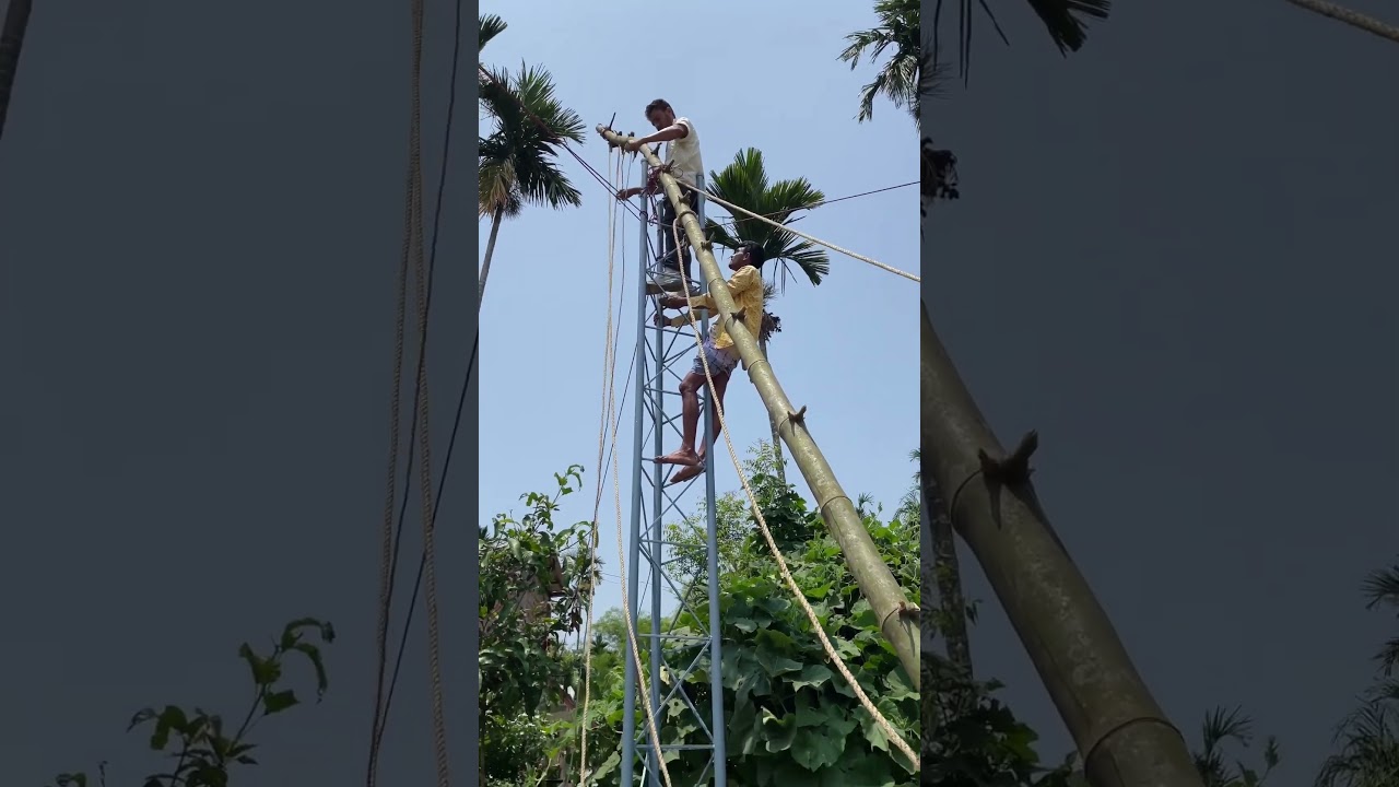 Setting Up a Wireless Mini Tower for P2P Internet Link! 📶 DIY Tower Tour 🏗️ | #airfiber #wisp