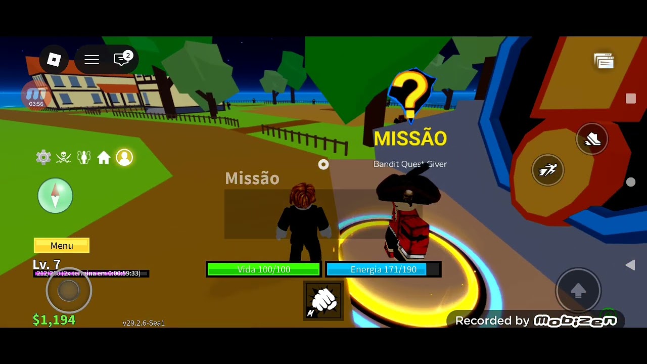 Jogando blox fruits 