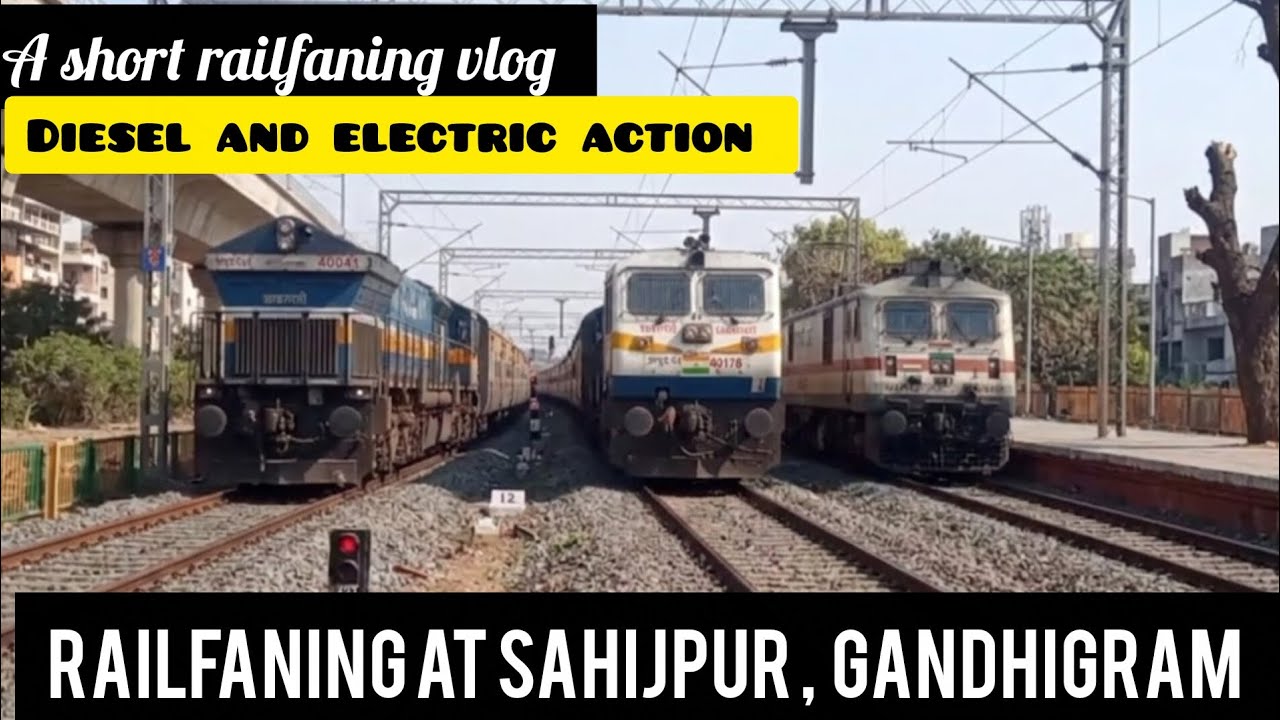 Railfaning at sahijpur, gandhigram. | A short railfaning vlog.| Holi special content| Railfan of WR|