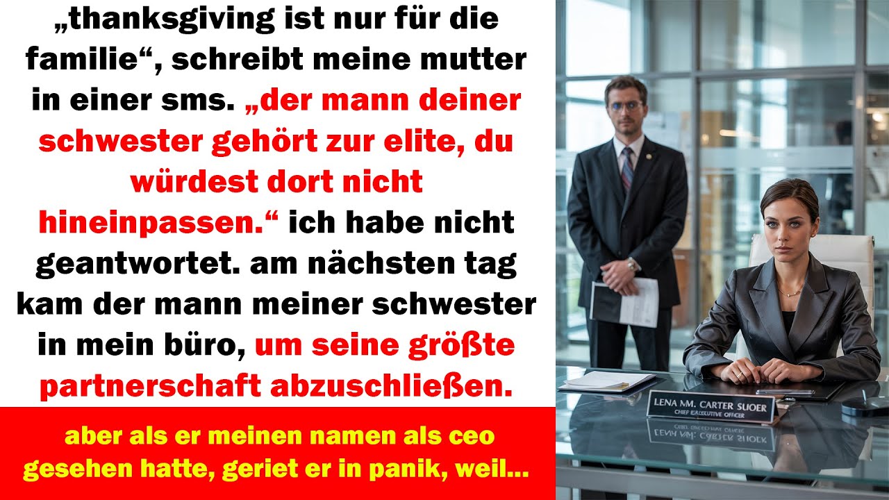 meine mutter lud mich aus – einen tag später stand ihr elite-schwiegersohn zitternd vor mir
