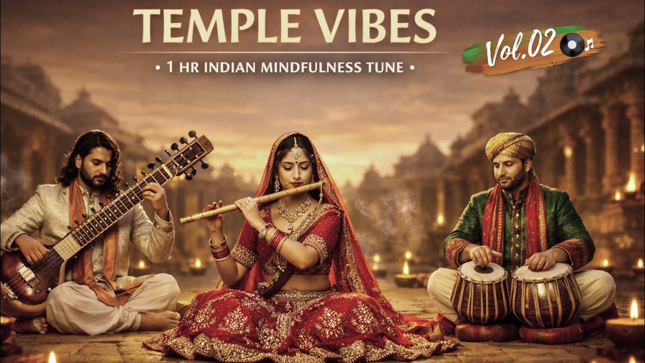 TEMPLE VIBES 2 🪔 1 HOUR Indian Flute, Sitar & Tabla | Relaxing &bull; Stress Free &bull; Calm Mind | PeaceRiff