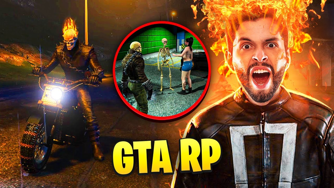 VIREI O MOTOQUEIRO FANTASMA E ASSUSTEI GERAL NO GTA RP!!