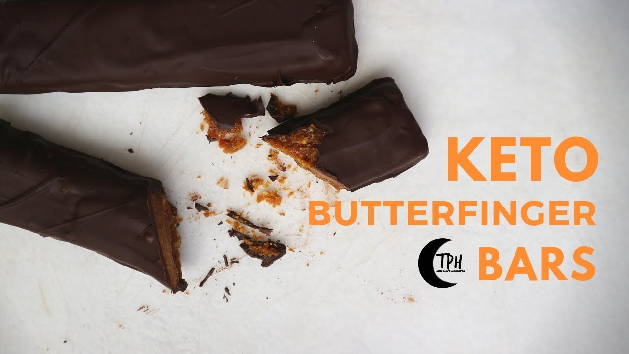 Keto Butterfinger Bars | Low-Carb Candy Bar Recipe