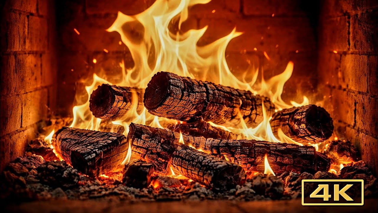 Cozy Fireplace Ambience with Crackling Fire Sounds for Relaxation, Sleep & Study