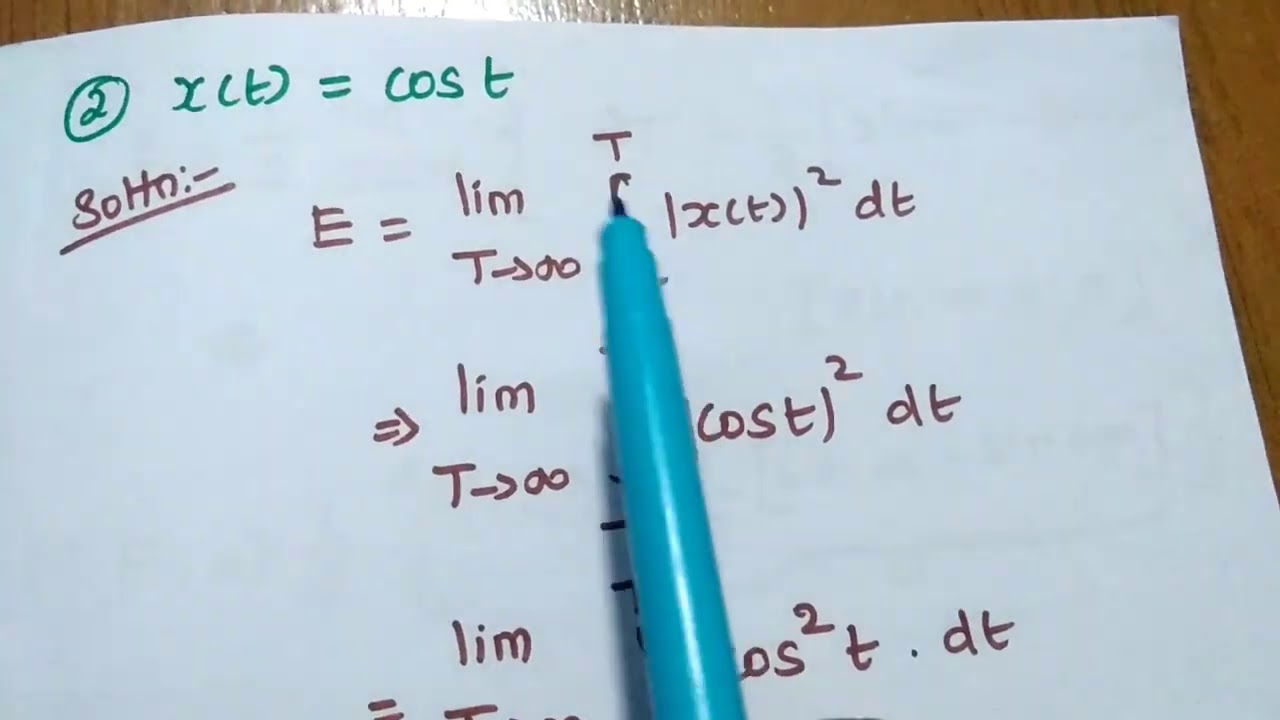 Part - 2 : Problems in Energy and Power signals in CT - EC8352