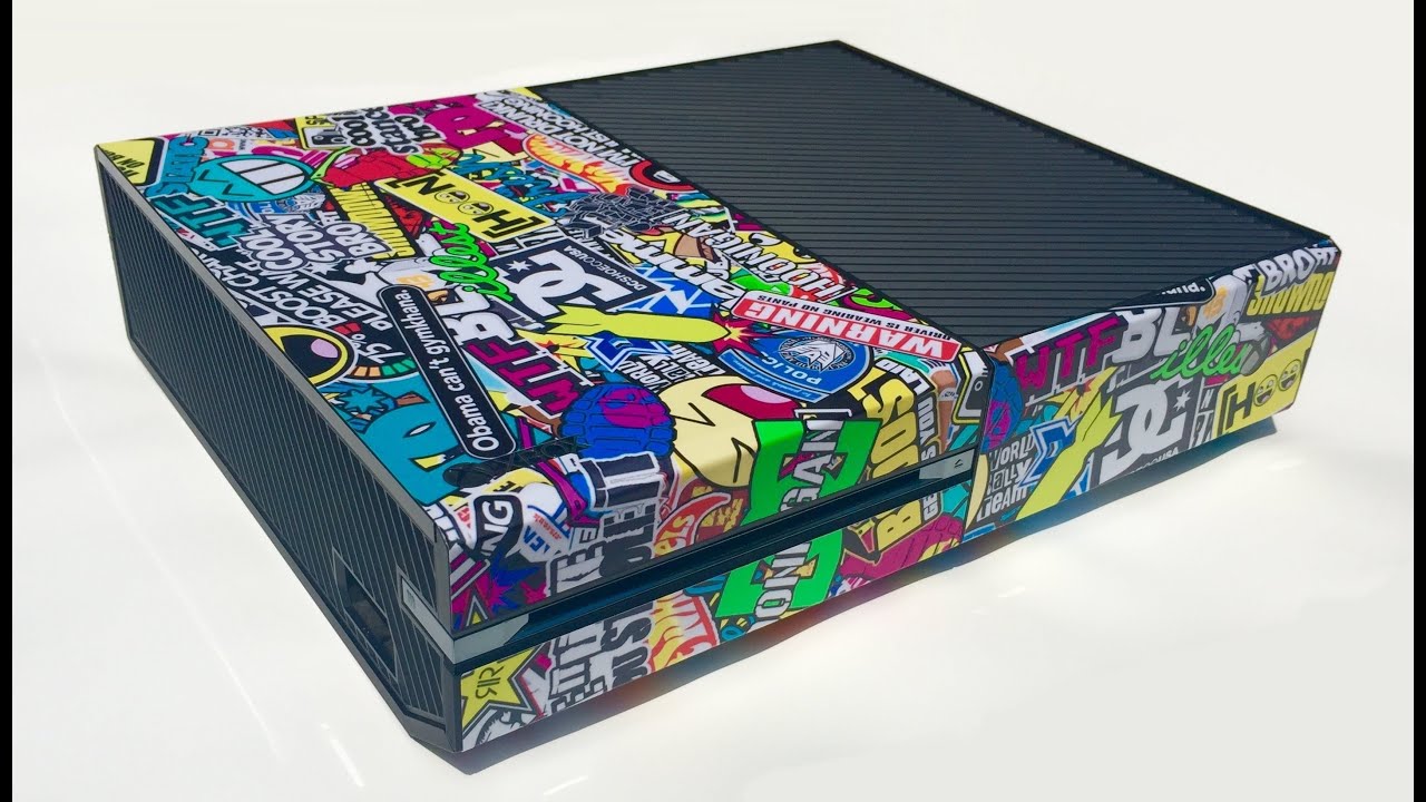 SkinOwn Sticker Bomb Xbox One Console Skin Installation and Review